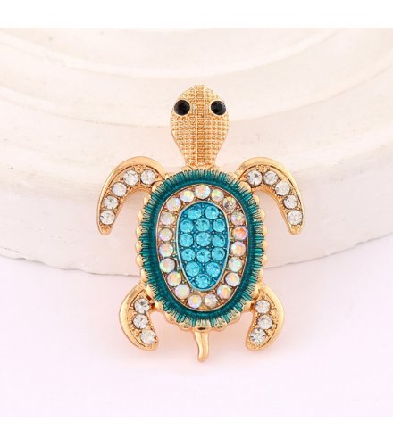 XSB206 - Colorful Gemstone Tortise Saree Brooch